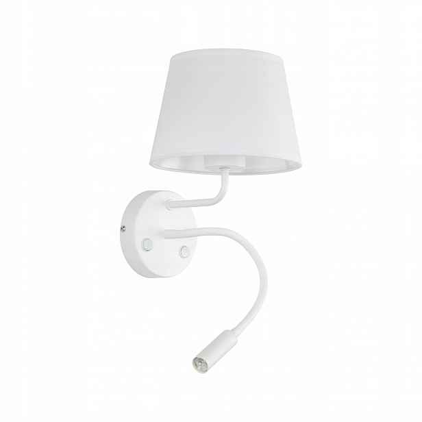 Nástěnná lampa Maja bílá 1xG9 1xE27 s lampičkou na čtení Do Pokoje Ložnice Domu