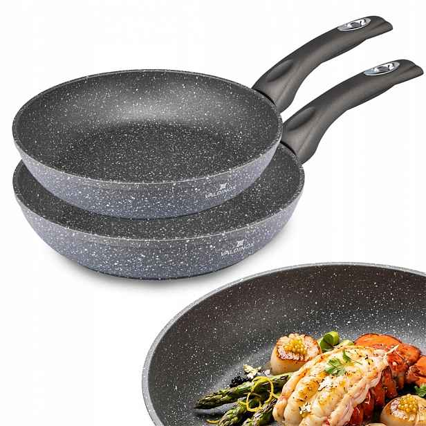 Sada pánví na smažení Valdinox Rock 24/28 cm plyn/indukce mramorová