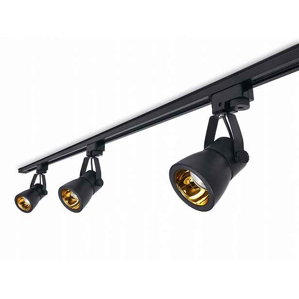 Set Kolejnicová Lampa Goldi Led X3 GU10+ Kolejnicový Kabel 1.5M Zlatá Černá