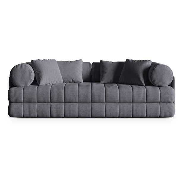 Tmavě šedá rozkládací pohovka z textilie bouclé 206 cm Kemi – Cosmopolitan Design