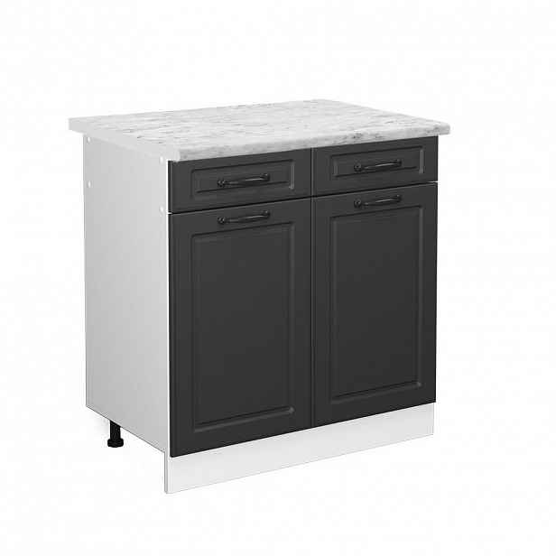 Vicco SPODNÍ SKŘÍŇKA KUCHYŇSKÉ LINKY R-Line Antracitový venkovský dům 80 cm , PD Mramor