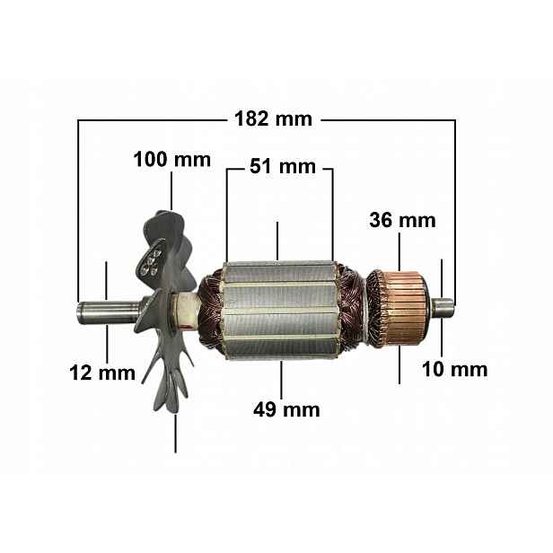Oběžné kolo pro brusku Makita 9067 F 514937-0 (jk 427)