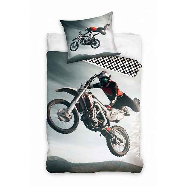 Povlečení 3D Motocykl Cross Motor Real Foto 160x200