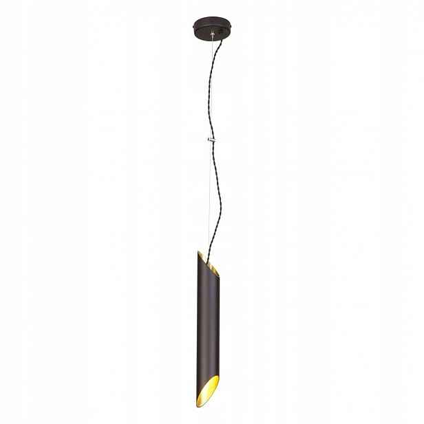 Závěsná lampa Libra Černá Zlatá Tuba 1xE14 6x85 cm Stropní Svítidlo do obývacího pokoje