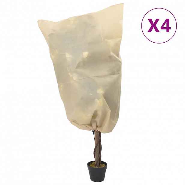 vidaXL Ochranné návleky se stahovací šňůrkou 4 ks 70 g/m² 0,8 x 1 m