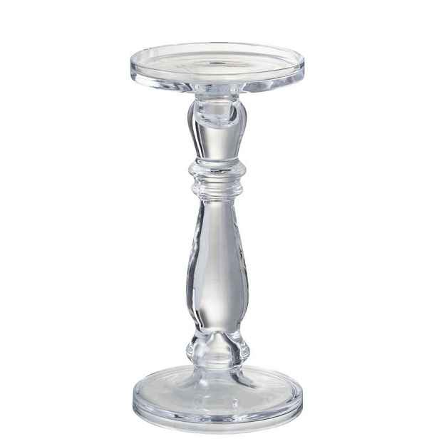 Skleněný transparentní svícen Leti medium - Ø 13*27cm J-Line by Jolipa