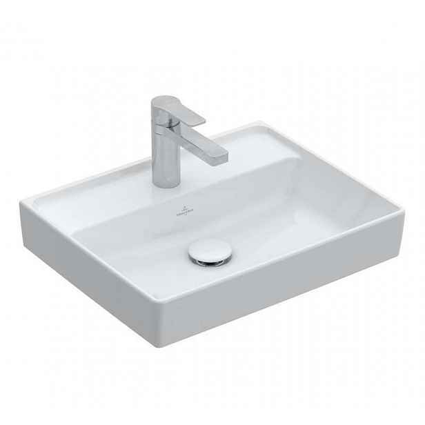 Villeroy & Boch Collaro - Umývátko 50x40 cm, bez přepadu, 1 otvor pro baterii, CeramicPlus, alpská bílá 433451R1