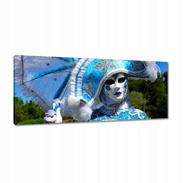 Obrazy 100x40 Modrá maska Karneval