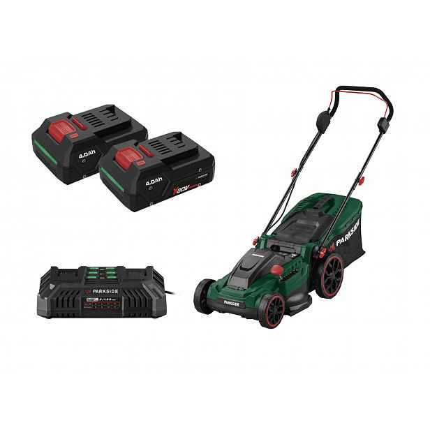 Parkside® Aku sekačka na trávu Parm 41 A1, 2x Smart 4 Ah