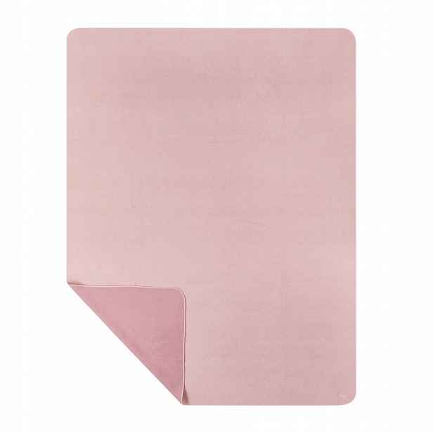 Polarová teplá deka na jógu myga Fleece Blush 200 x 145 cm