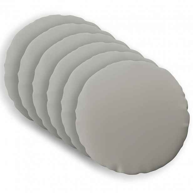vidaXL Povlak na polštář 6 pcs HEERLEN Šedá Ø 30 cm Polyester