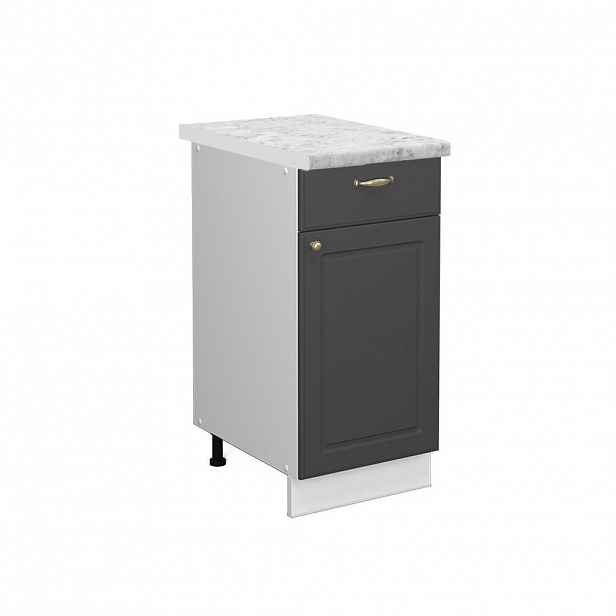 Vicco SPODNÍ SKŘÍŇKA KUCHYŇSKÉ LINKY Fame-Line Antracitově zlatý 40 cm , PD Mramor
