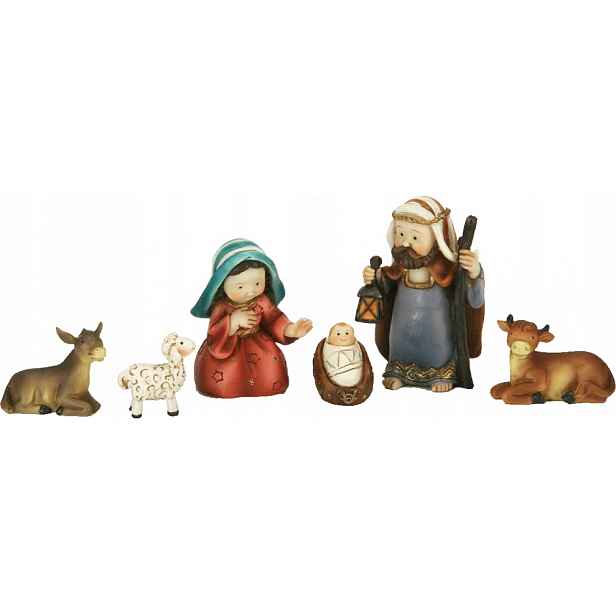 Figurky do Betlému pro děti 6-dílné do výšky 8,5 cm