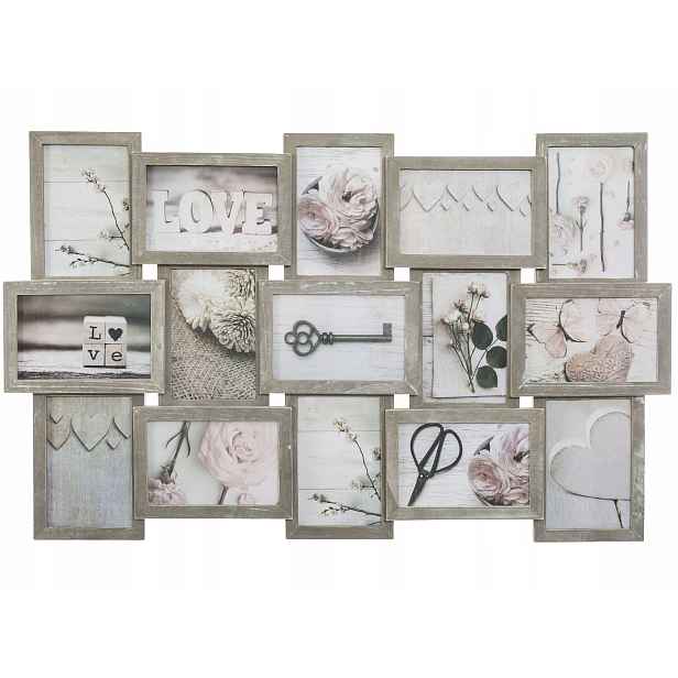 Fotorámeček koláž na 15 fotografií Plast 73x50 cm