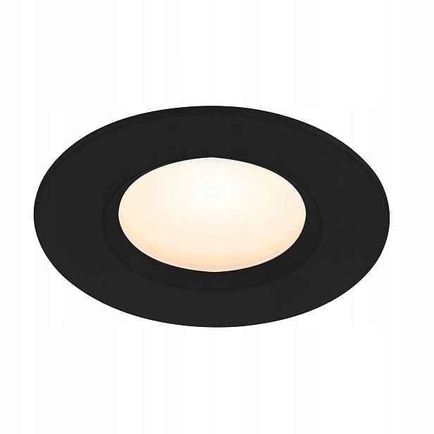 Stropní zapuštěná lampa Kulaté Stropní Svítidlo Černá Led Tiaki 6.5W IP65 Cct Nordlux