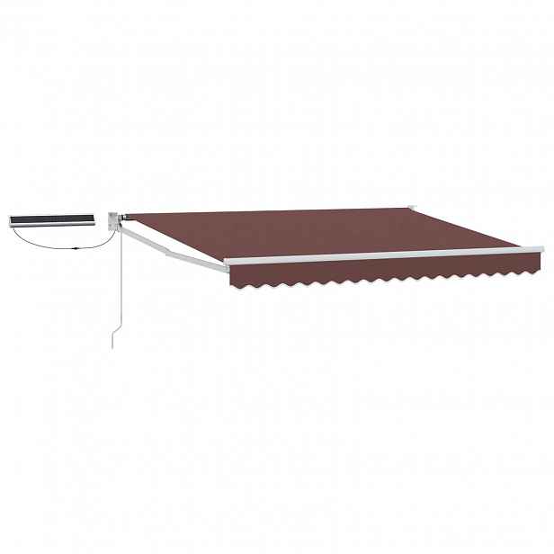 vidaXL Elektrická Retrakční markýza Hnědá a bílá 3,5 x 2 m