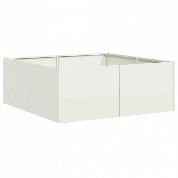 vidaXL Truhlík bílý 80x80x30 cm ocel