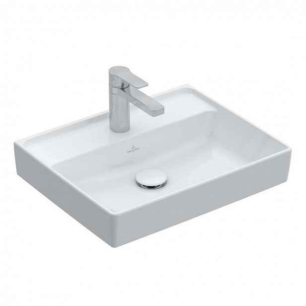 Villeroy & Boch Collaro - Umývátko 50x40 cm, bez přepadu, 1 otvor pro baterii, alpská bílá 43345101