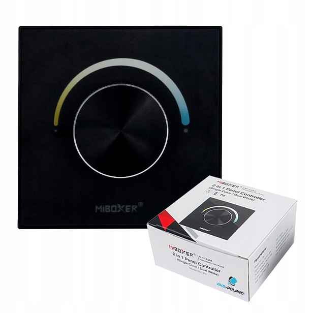 Ovladač Stmívač Nástěnný Panel Mono Cct 12V/24V Černý P0 MiBOXER
