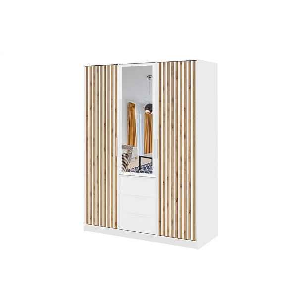 ArtStol Šatní skříň BALI LUX D3 | bílá