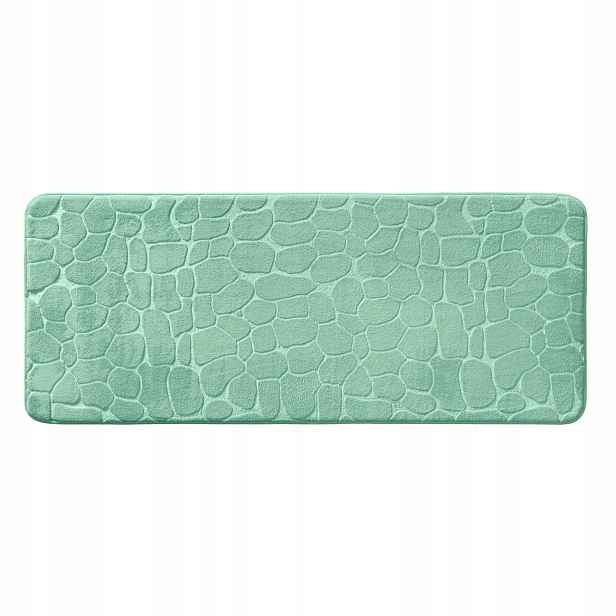 Koupelnová Podložka Zelená Protiskluzová Koberec S Lisovaným Vzorem 50 x 120 cm