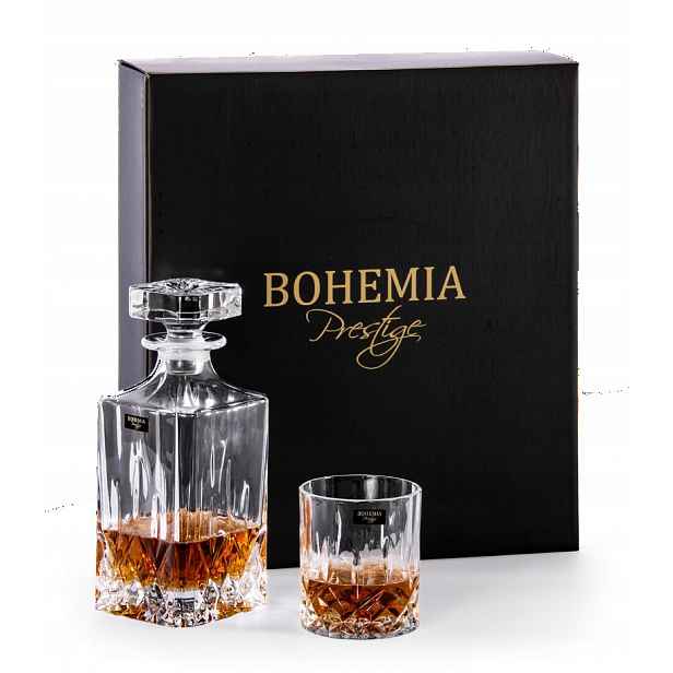 Křišťálová sada sklenic na whisky s karafou Bohemia Classico 6+1