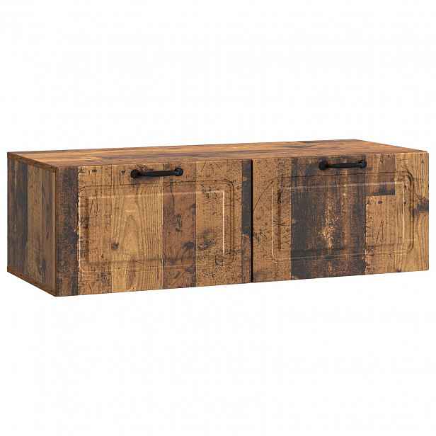 vidaXL Nástěnná TV skříň Staré dřevo 98 x 41 x 30 cm Kompozitní dřevo