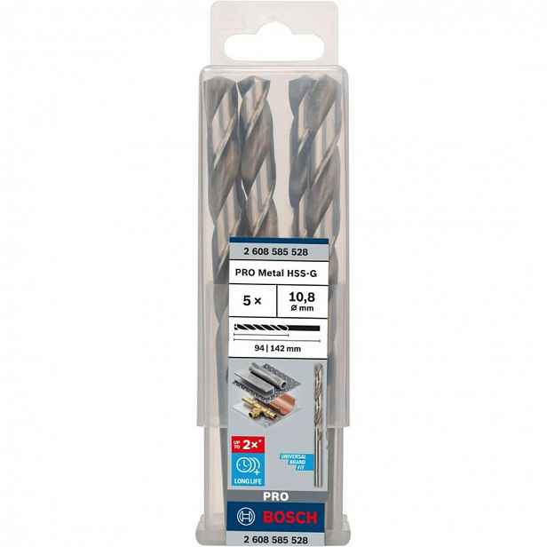 Bosch - Sada vrtáků do kovu, 10,8x142 mm, 5 ks 2608585528