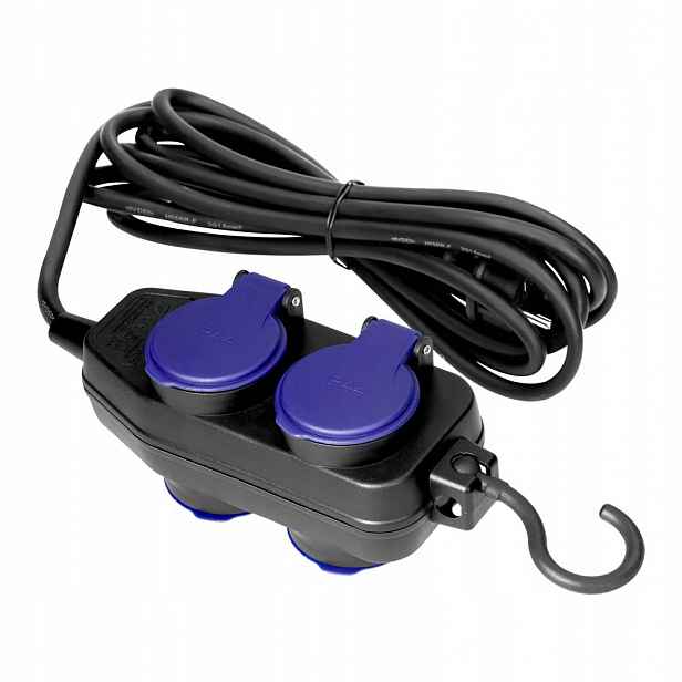 Prodlužovací Kabel IP44, 4x2P+Z, IP44, gumový, H05RR-F 3x1,5 mm², 10 m