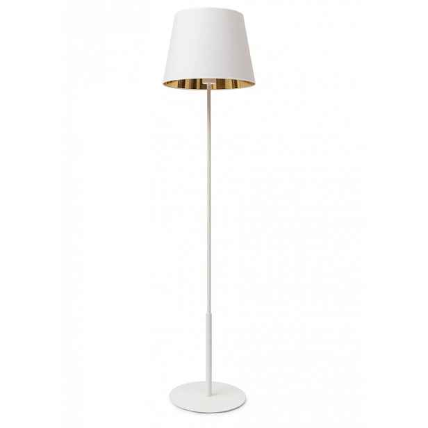 Stojací lampa ve skandinávském stylu VESPILLO - bílá / zlatá