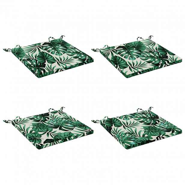 vidaXL Polstry ve 4 kusech SOEST 4 ks 100% polyester Vzor listů