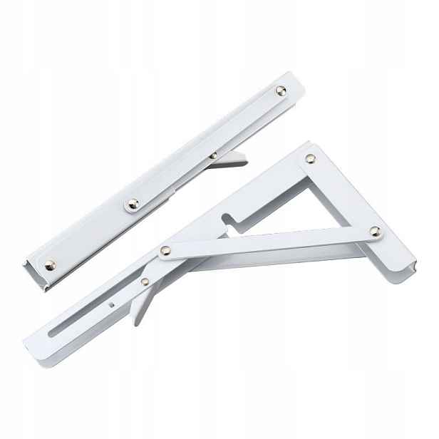 2x Skládací držák na desku stolu, silný, Odolný 450 MM Bílý Tmy