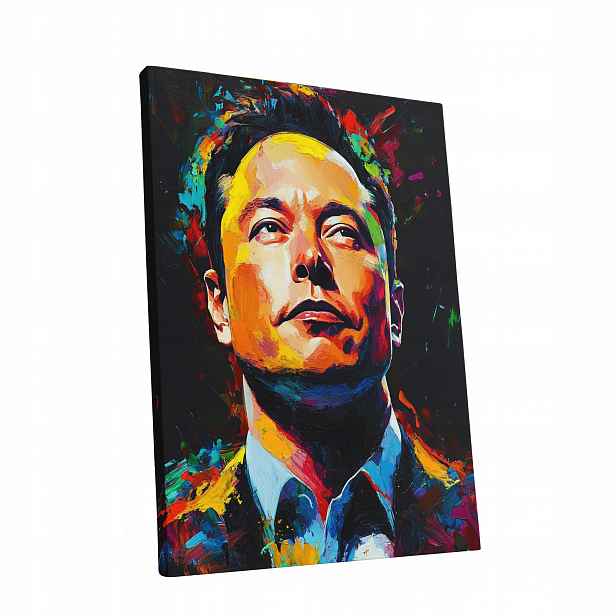 Obraz na plátně Portrét Elon Musk v obývacím pokoji Elona Muska dárek 60x80