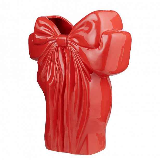 Butlers PRESENT Váza mašle 26 cm - červená