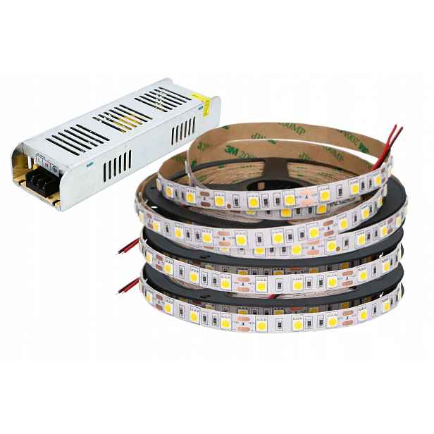 Set 15 m Led páska 5050 Bílá Teplá 216 W Výkon