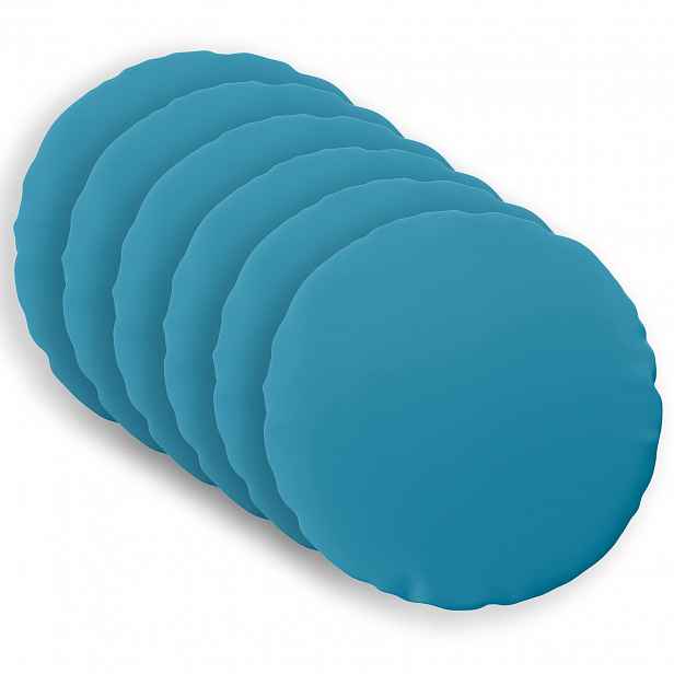 vidaXL Povlak na polštář 6 pcs HEERLEN Světle modrá Ø 30 cm Polyester