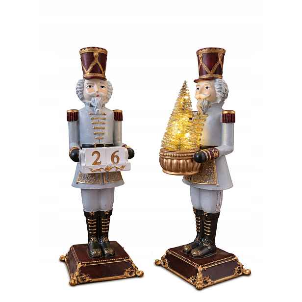 Louskáček, Voják, Vánoční figurka, 2 kusy, 31,5 cm.