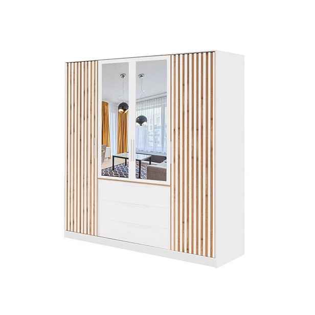 ArtStol Šatní skříň BALI LUX D4 | bílá
