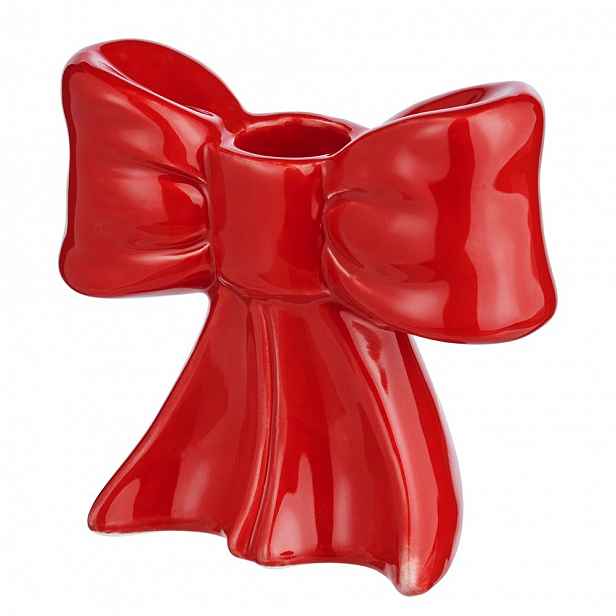 Butlers PRESENT Svícen mašle 10 cm - červená