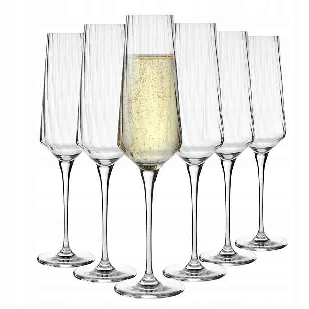 Skleničky na šampaňské Krosno Avant-Garde Lumi prosecco šumivé víno 6 Ks