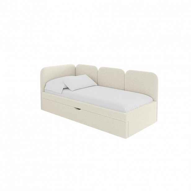 ALTDECOR JEDNOLŮŽKOVÁ POSTEL pro mládež s úložným prostorem, vpravo - ALVY 80x200 béžová