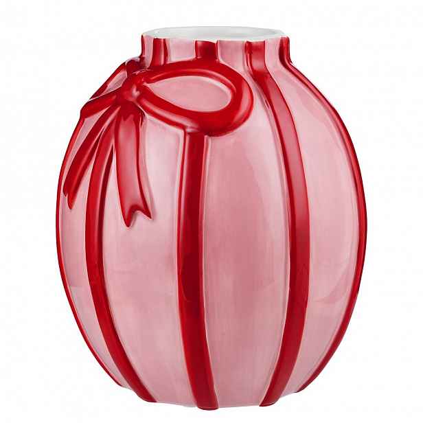 Butlers PRESENT Váza 18 cm - růžová/červená