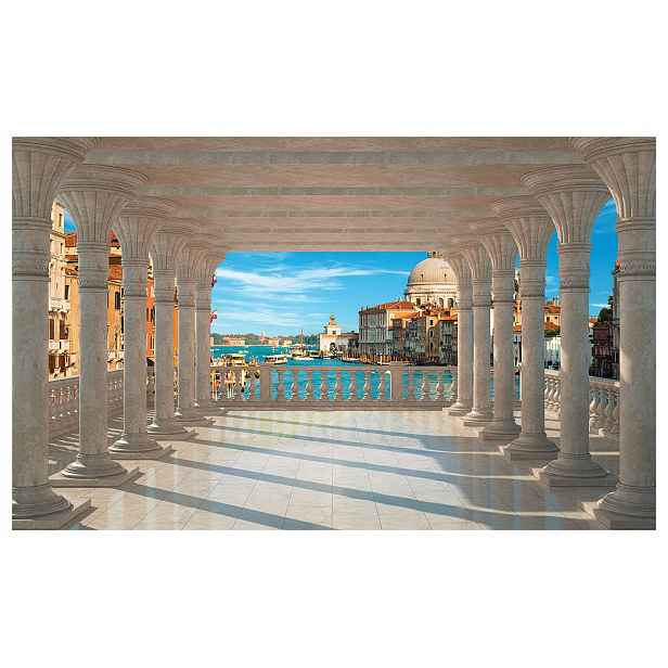 Fototapeta Benátky Balkon Itálie Gondole Kanály Perspektiva 208x146 lepidlo