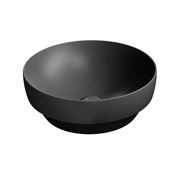 GSI PURA keramické umyvadlo na desku, průměr 40cm, černá mat