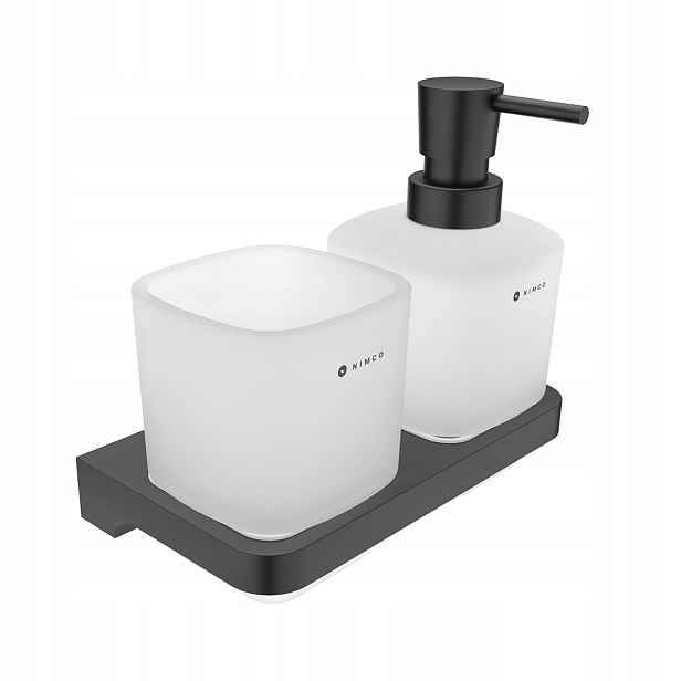 Nimco Maya Černá sada dávkovač s pohárkem, patent design Mac 2905831C-T-90_