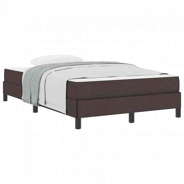 vidaXL Postel s boxspringem Tmavě hnědá 120 x 190 cm textil