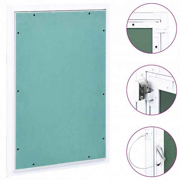 vidaXL Přístupový panel s hliníkovým rámem a sádrokartonem 400x600 mm