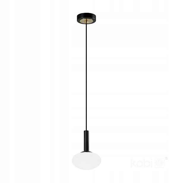 Závěsná lampa Elipse Elegance černo-zlatá skleněná 1xG9 5W Kobi