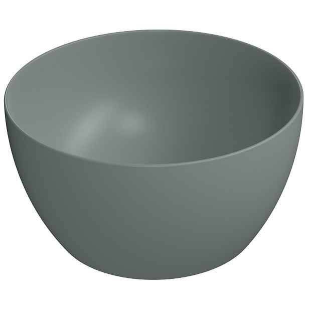 GSI PURA keramické umyvadlo na desku vysoké, průměr 42cm, agave mat