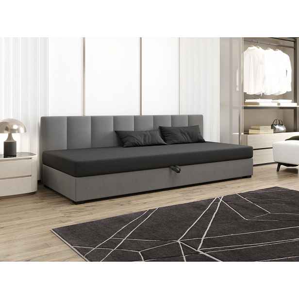 Jednolůžková postel 90x195 MANKA BIZ 1 - šedá / světle šedá
